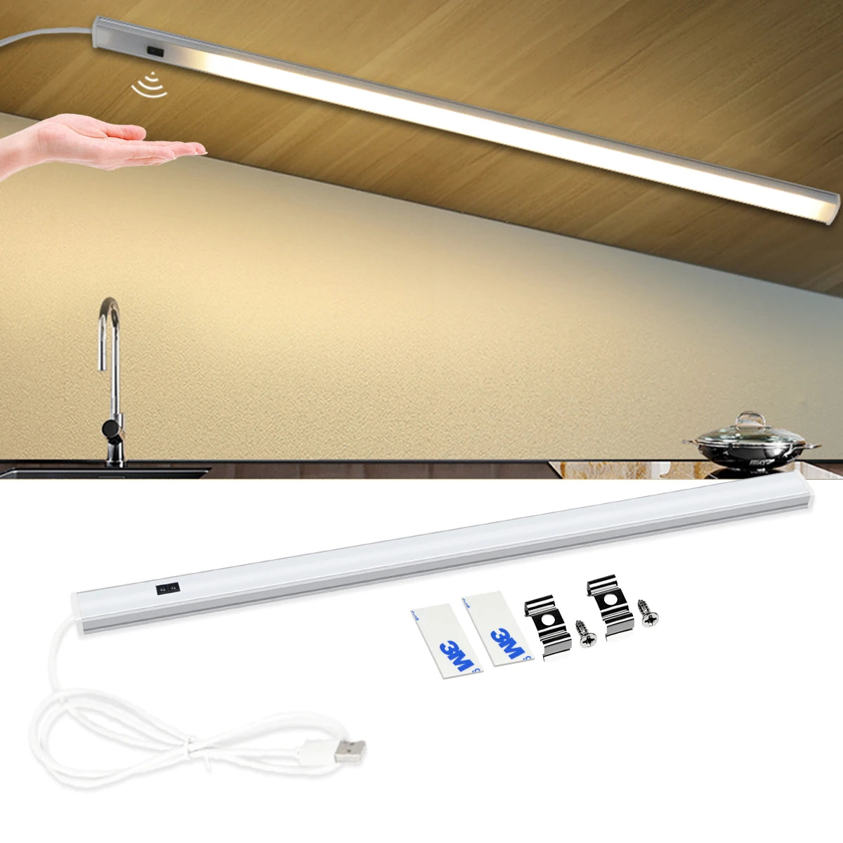 LED Bar Light | Motion Sensor USB 5V | Aluminium Profile | 30/40/50cm