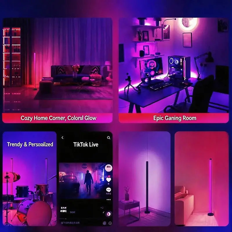 Floor Lamp DC 5V RGB Dream Color with Music Sync Modern 16 Million Color Changing Standing Mood Light For Bedroom Living Room from PriceLows™