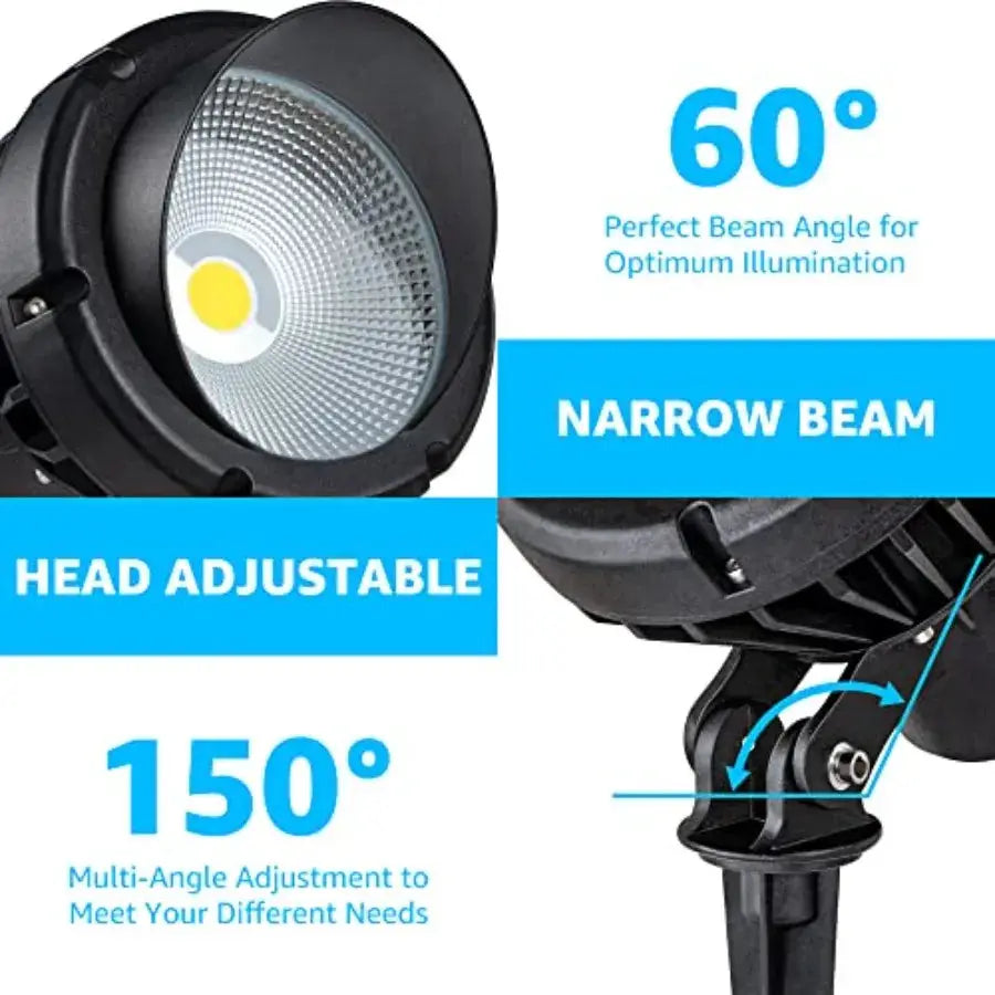LED 40W Spot Lights Outdoor 5000K Daylight White Plug in Flag Pole Light 120V Ultra Bright Landscape Spotlights for Yard House from PriceLows™