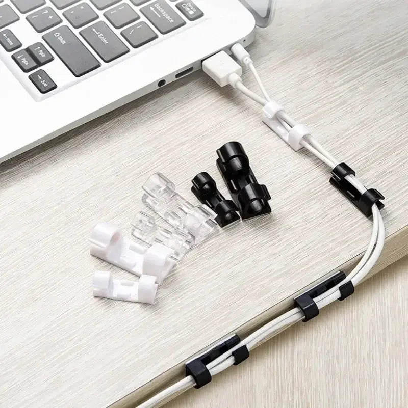 1-60Pcs Drop Self-adhesive Wire Organizer Line Cable Clip Buckle Clips Fastener Holder For Car Line PC TV Ethernet Cable Clip from PriceLows™