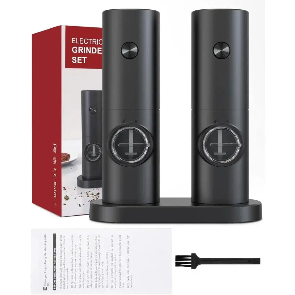Electric Salt And Pepper Grinder | Battery Powered | Adjustable Grind | 2 Pack