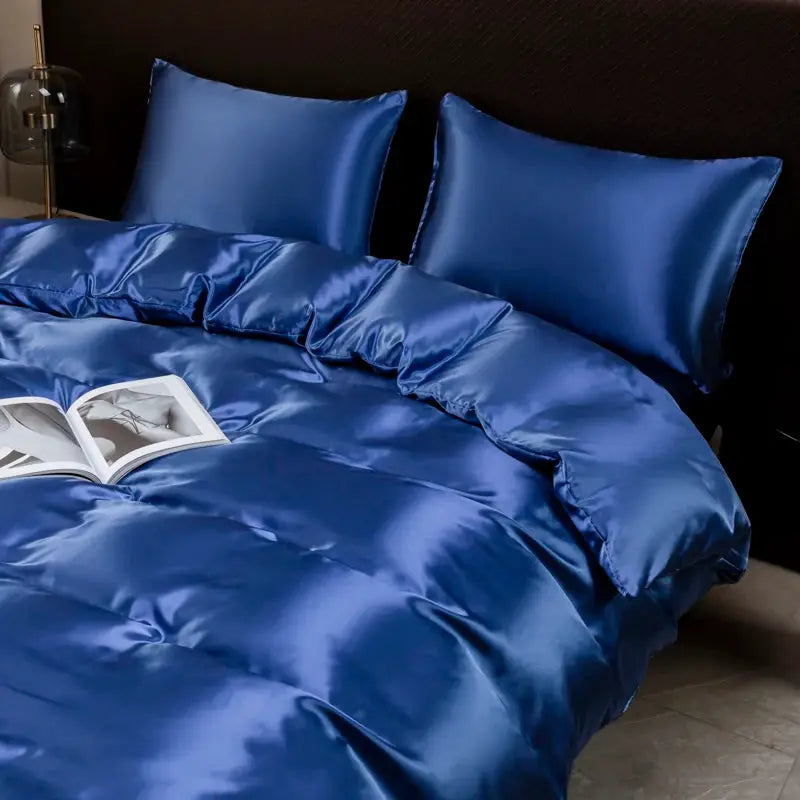 Duvet Cover Set | Satin Finish | Solid Color | Multiple Sizes