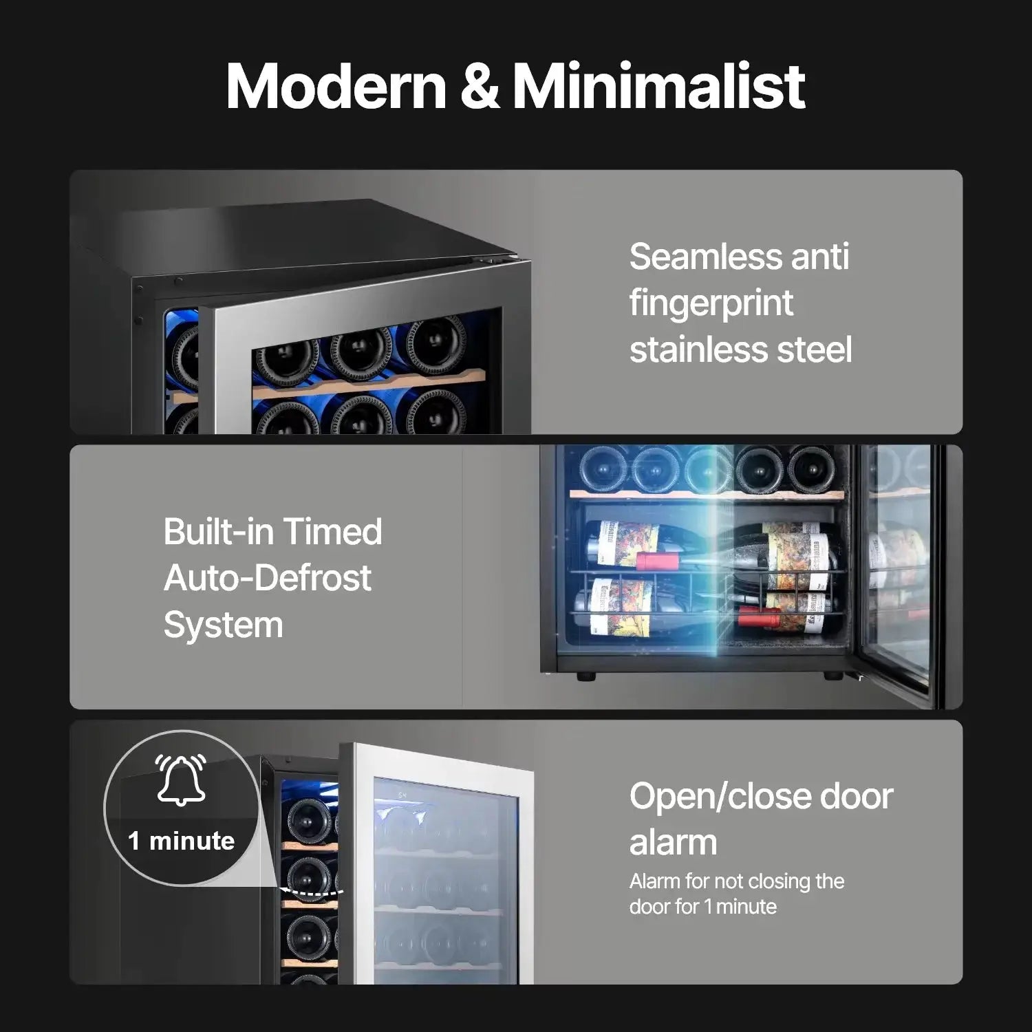 34 Bottle 95L Wine Cooler Refrigerator Quiet Freestanding Wine Fridge for Home/Office from PriceLows™