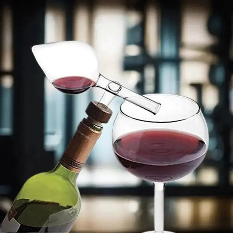 Peach Modelled Glass Wine Aerator, Quick Dispensing Pourer for Red Wine Bottle, Professional Decanter Sobering Gadget from PriceLows™
