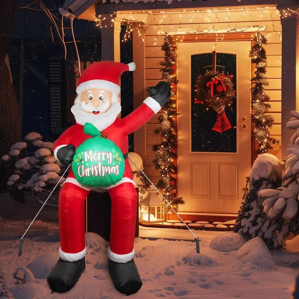 Inflatable Santa Claus | Yard Holiday Display | Built In Blower | 1.8M Size