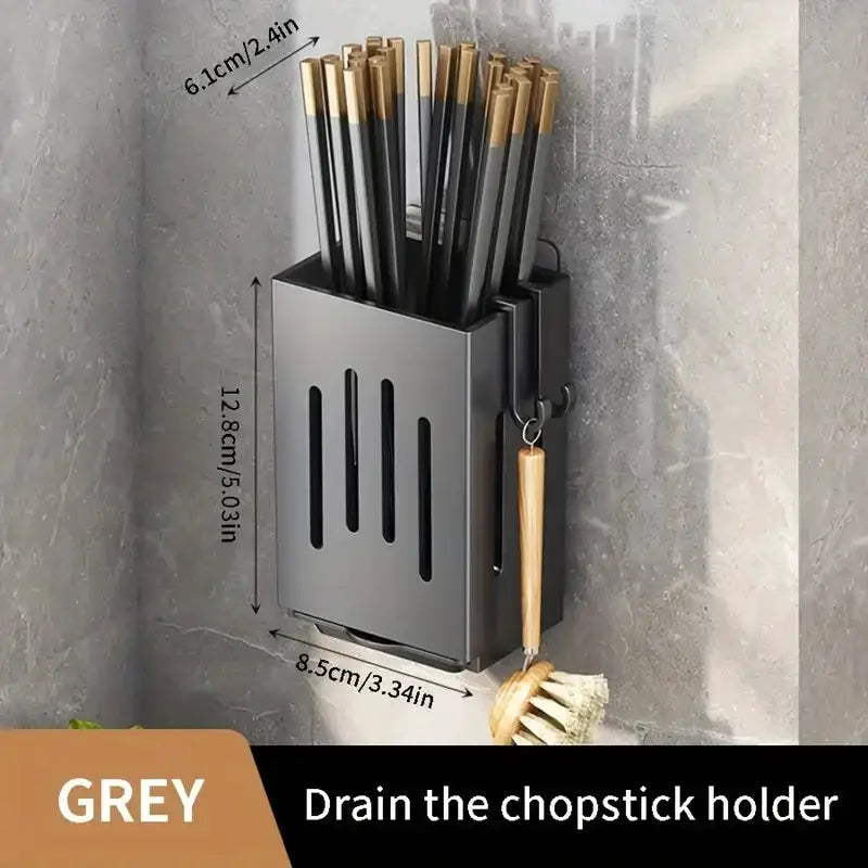 Wall-mounted Punch-free Chopstick Holder Kitchen Sink Tableware Drain Rack from PriceLows™