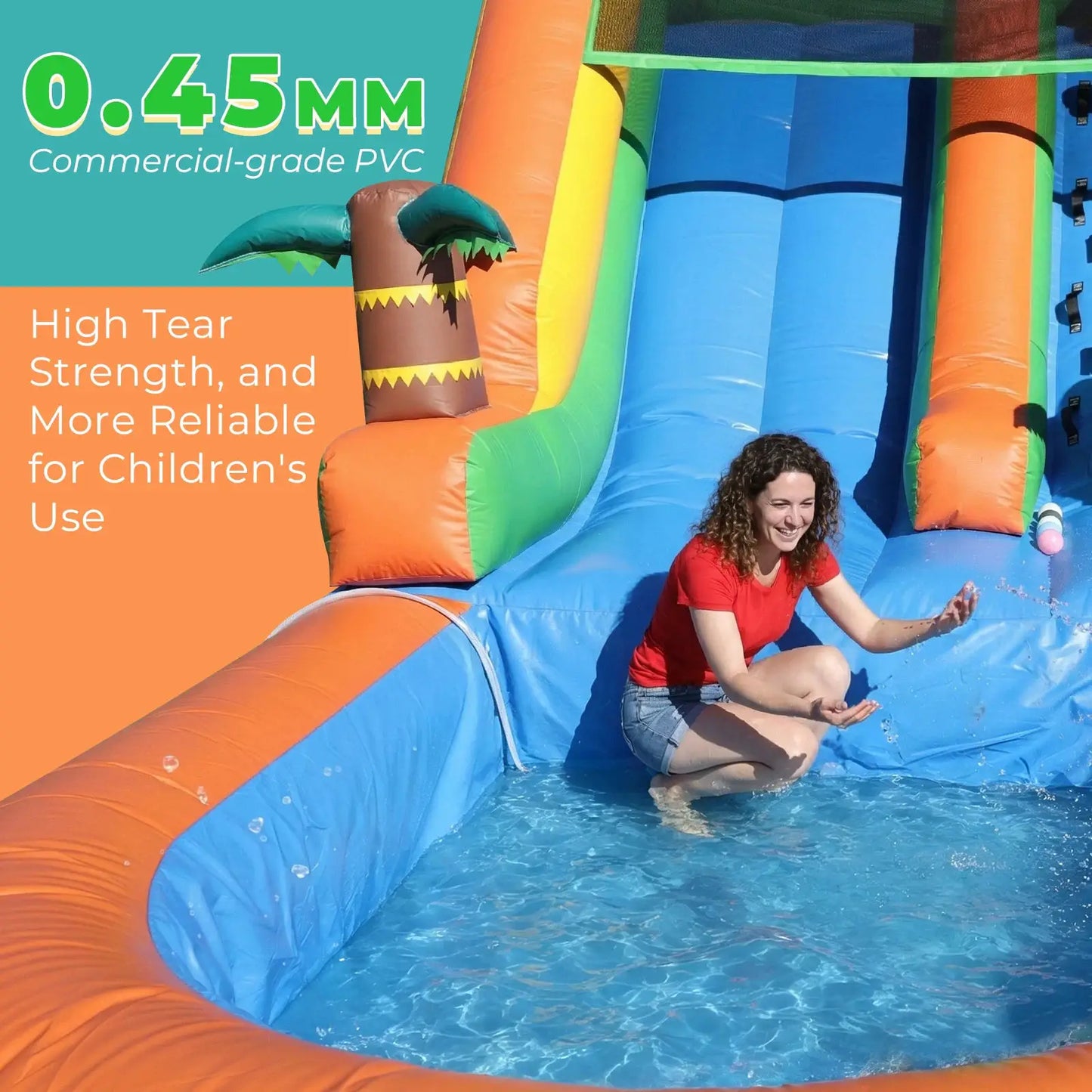 21ft Giant Commercial 100% PVC Inflatable Water Slide Bounce House Pool With 950W Blower commercial Children's playground water slide from PriceLows™