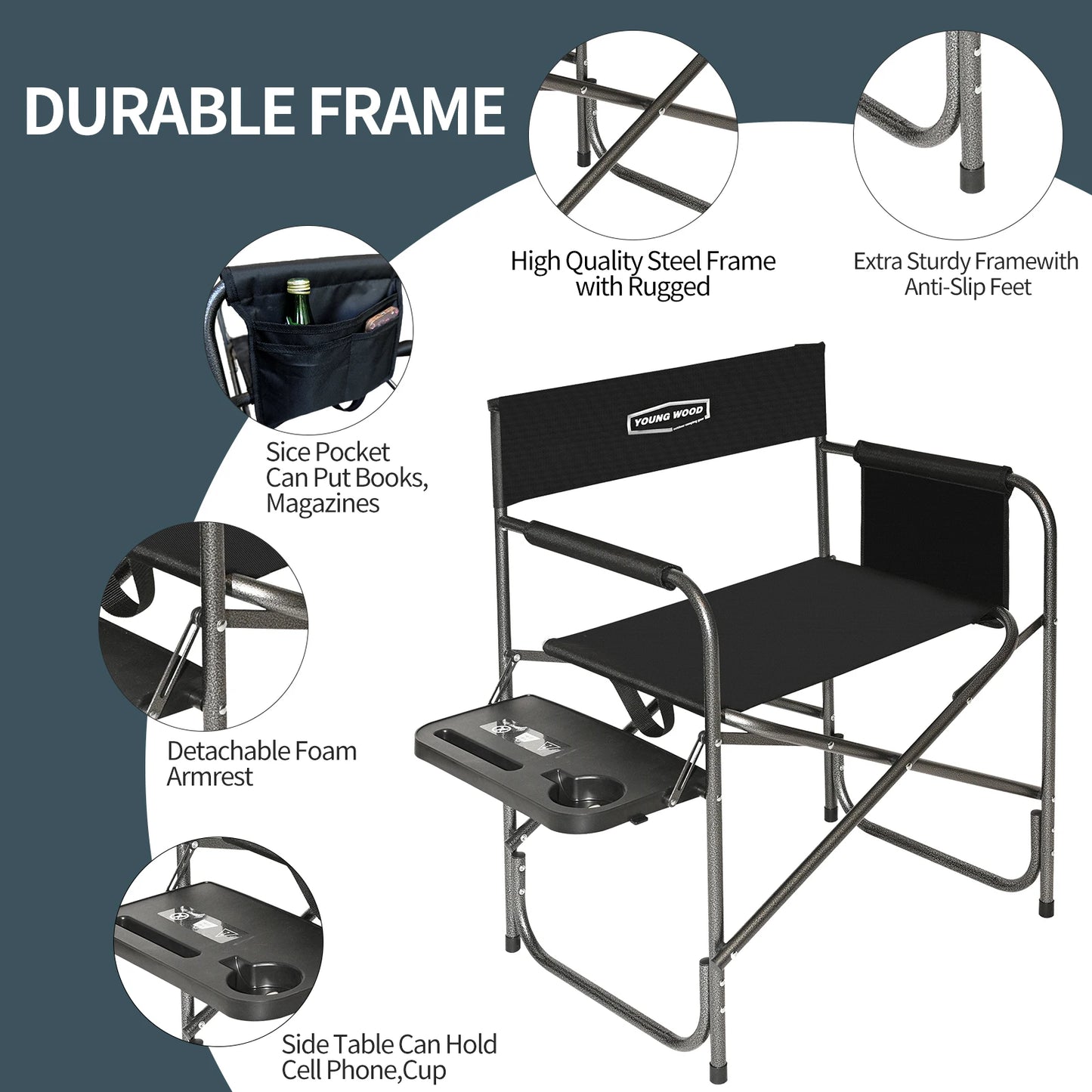 Camping Folding Chair | Lightweight | Foldable Iron Frame | One Size