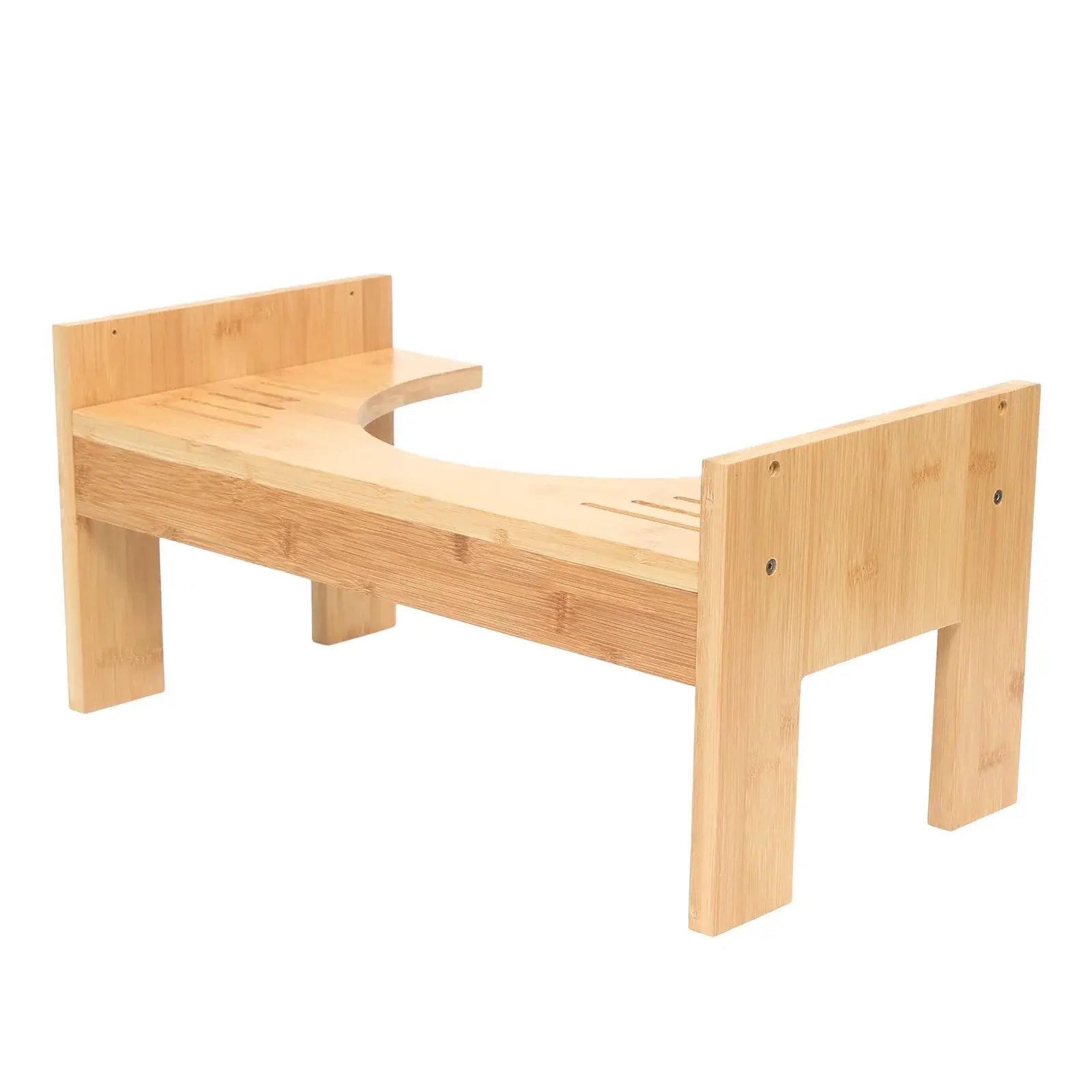 Adjustable Toilet Squatty Step Stool Bamboo Wood Bathroom Potty Aid Piles Relief 7-9 Inches from PriceLows™