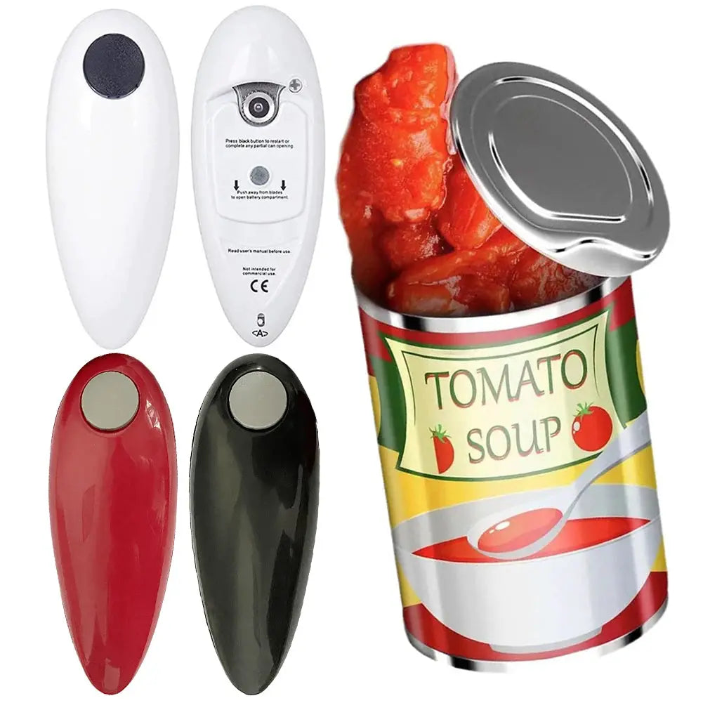 Electric Can Opener Smooth Edge Jar Opener Battery Operated Bottle Opener One Touch for Weak Hands for All Kinds of Jars Gadget from PriceLows™
