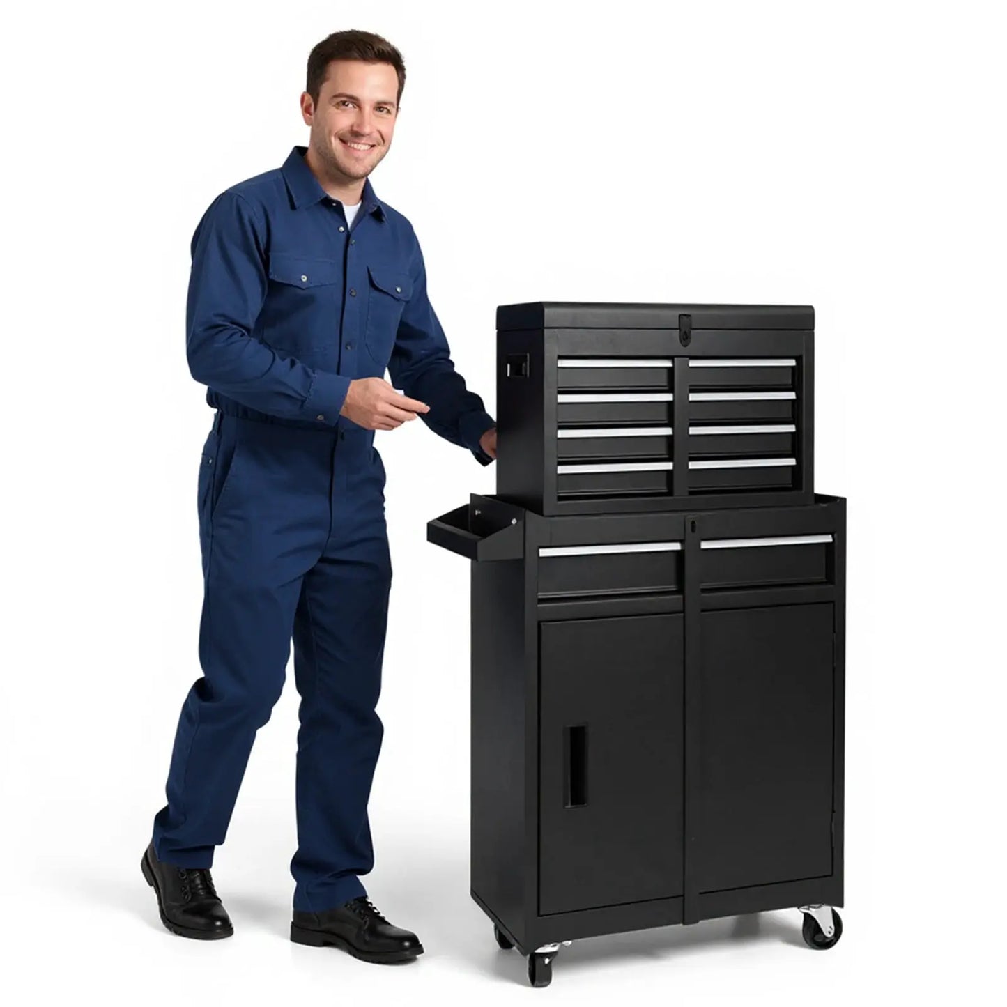 5 Drawer Rolling Tool Chest Rolling Garage Workshop Tool Organizer with 4 Wheels W/ Drawer Liners Handle for Warehouse Workshop from PriceLows™