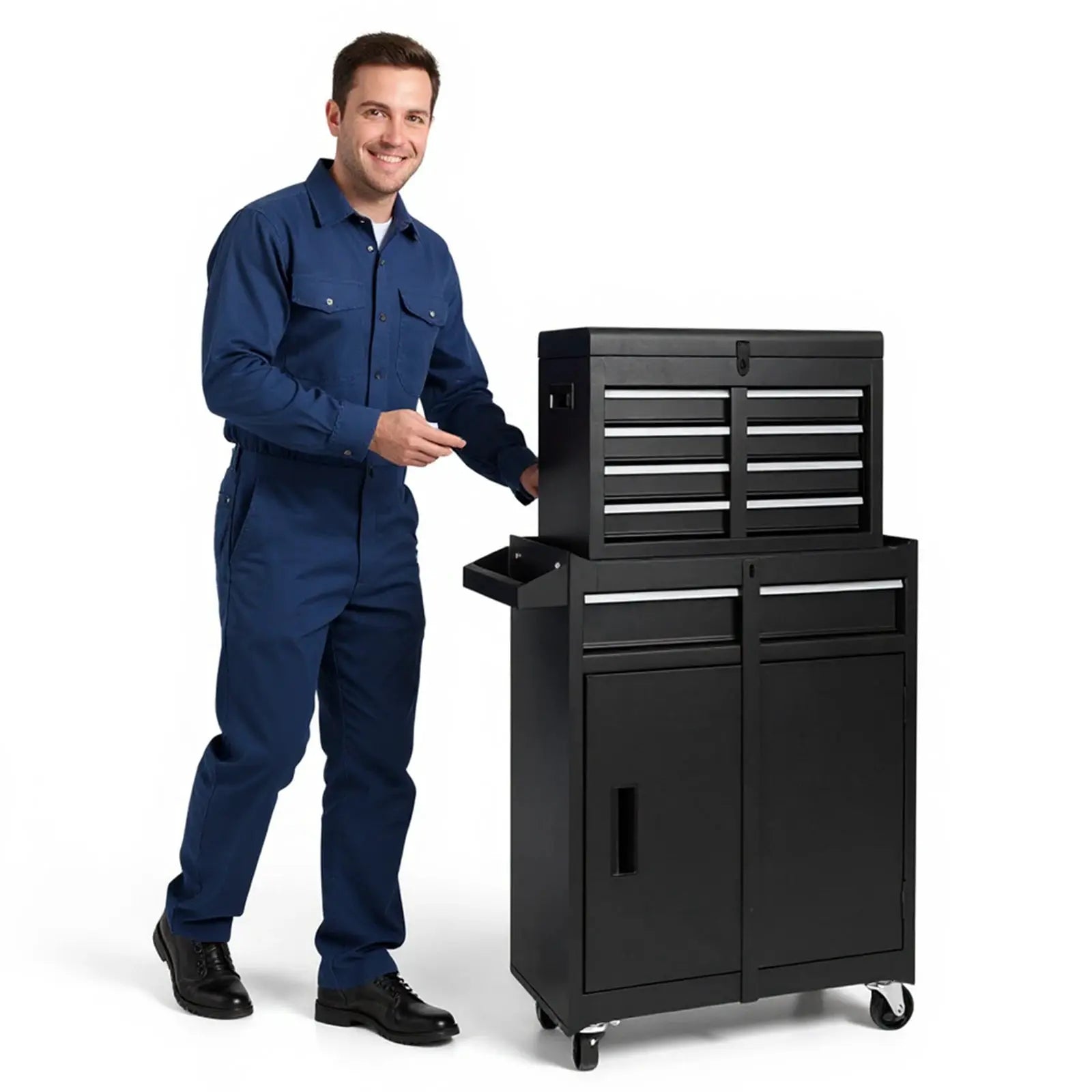 5 Drawer Rolling Tool Chest Rolling Garage Workshop Tool Organizer with 4 Wheels W/ Drawer Liners Handle for Warehouse Workshop from PriceLows™