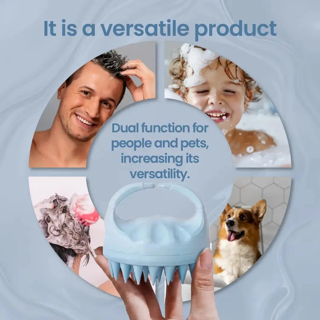 Scalp Massage Brush | Anti-Dandruff Exfoliator | Wet And Dry Use