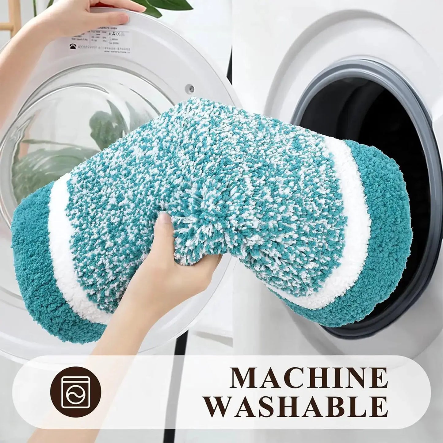 3 Piece Bath Mat Set, Non Slip Plush Bathroom Mats, Absorbent Shaggy Bathroom Rug Set with U-Shaped Contour Toilet Mat from PriceLows™
