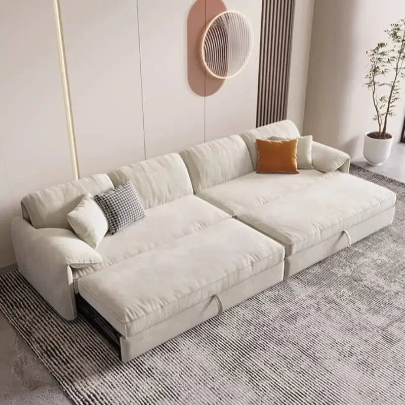 Living Room Sofa | Light Blue Gray | High Back Bubble Design | One Size