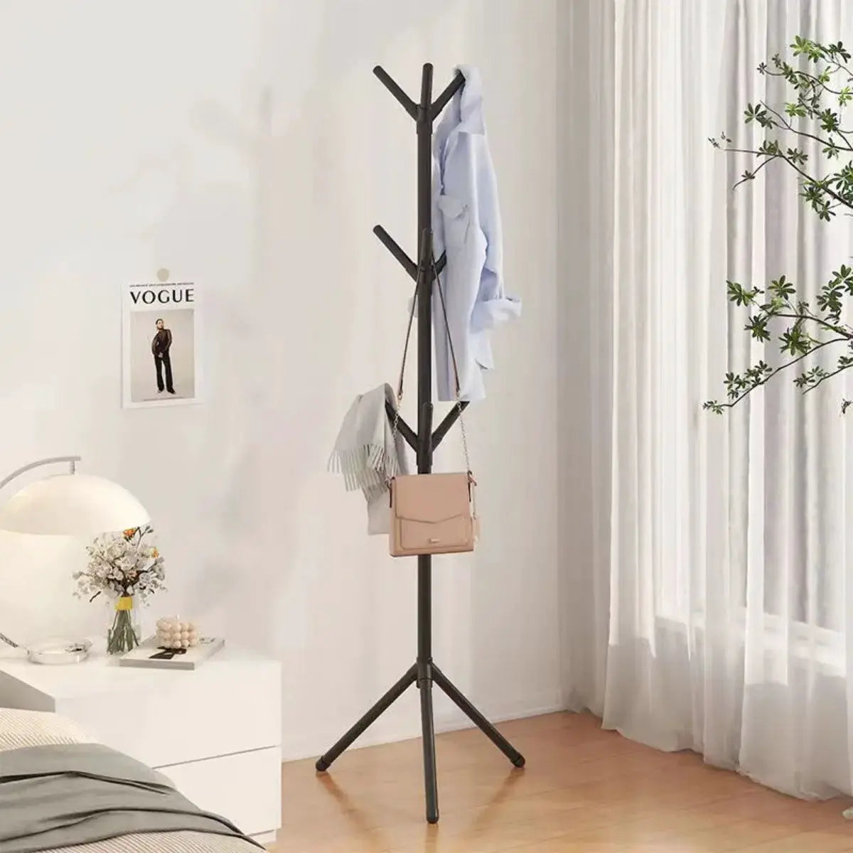 Clothes and Hats Rack Floor To Floor Bedroom Coat Hook Bedroom Vertical Tree Branch Shape Holder Hat Scarf Handbag Storage Hange from PriceLows™