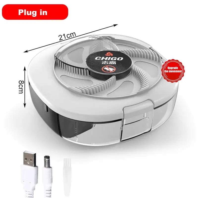 CHIGO Flycatcher Rechargeable/USB Electric Fly Trap Safety Indoor Flytrap Outdoor Insect Pest Catching Tool For Kitchen Garden from PriceLows™
