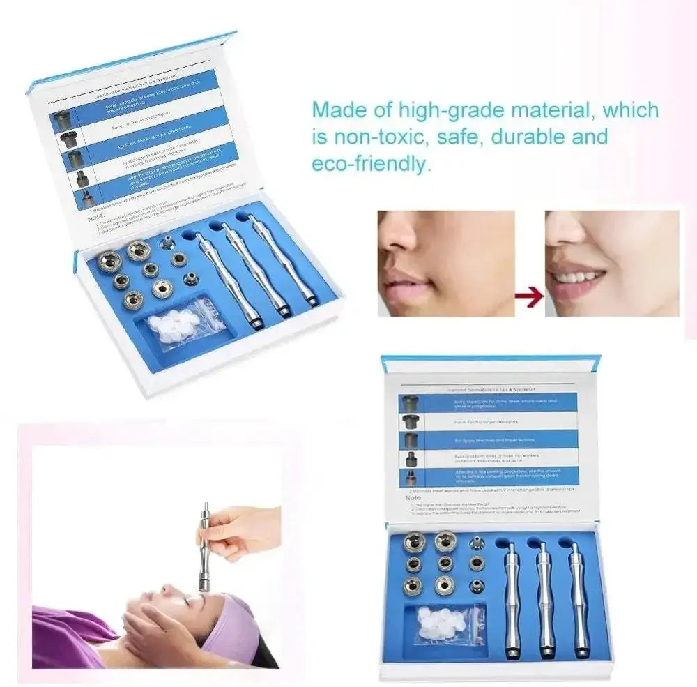 Diamond Microdermabrasion Tips | 9 Pack Wands And Nozzles For Skin Peeling
