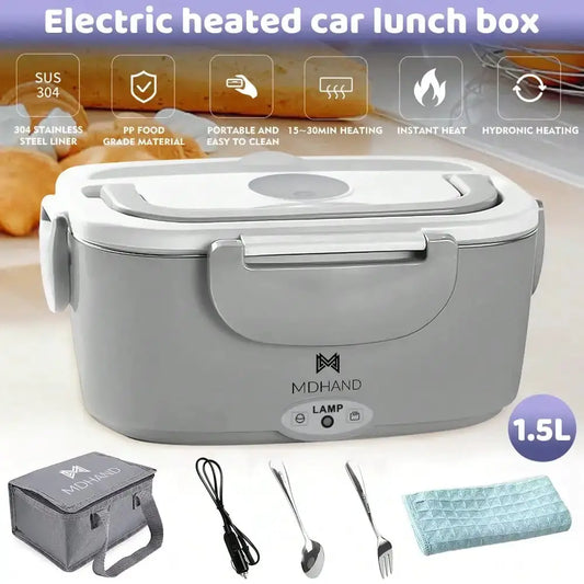 Electric Lunch Box Food Heater, Portable Warmer For Car Truck Work With 304 Stainless Steel Container, 12V Heated Lunch Box Suitable For Ideal Driver/Work/Gift from PriceLows™