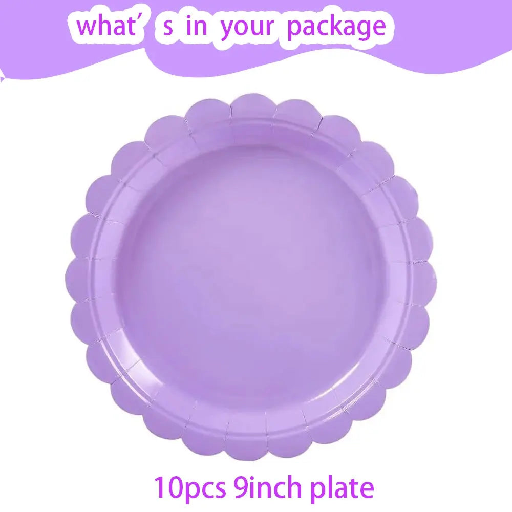 Paper Party Set | Lavender Cups | Plates | Napkins