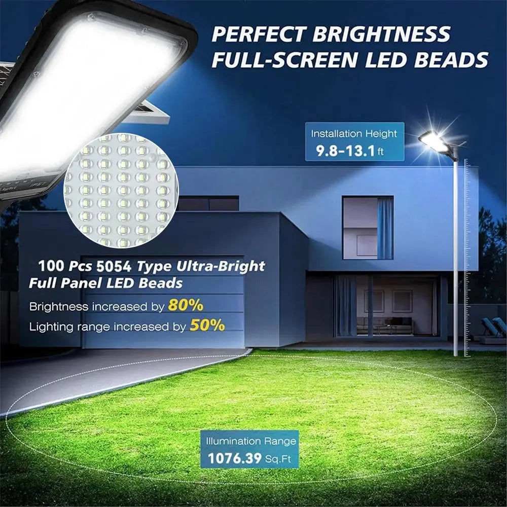 Aluminum 12000mah High Power Solar Light Outdoor Solar Street Light Waterproof Street Light For Garage Garden Terrace wall lamp from PriceLows™