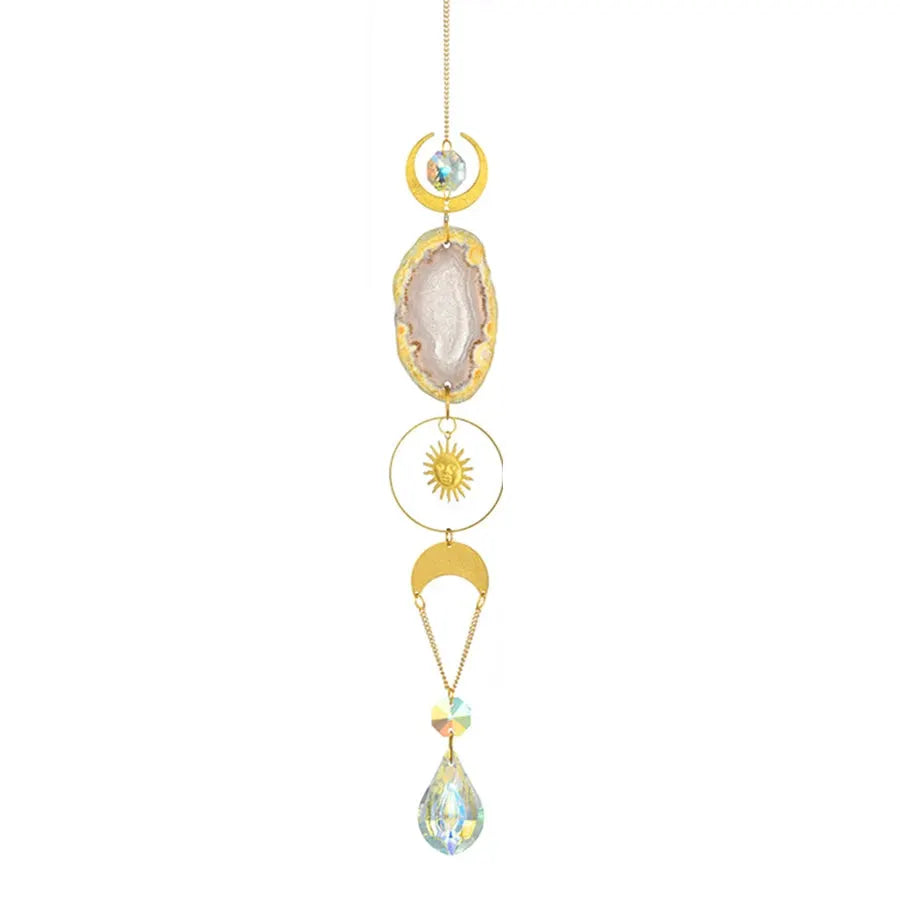 1pc Agate Sun Catcher Wind Chime Pendant Indoor and Outdoor Decoration Wind Chime Rainbow Maker Garden Home Decor Gift from PriceLows™