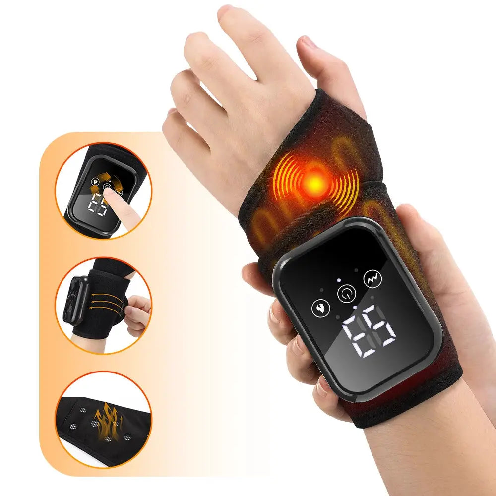 Electric Heating Wrist Brace | Vibration Massage | Rechargeable
