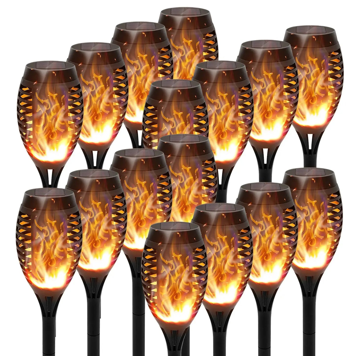 4/6/8/12Pcs Solar Flame Torch Light LED Flickering Outdoor Decoration Powered For Lawn Path Yard Patio Floor Night Lamp from PriceLows™