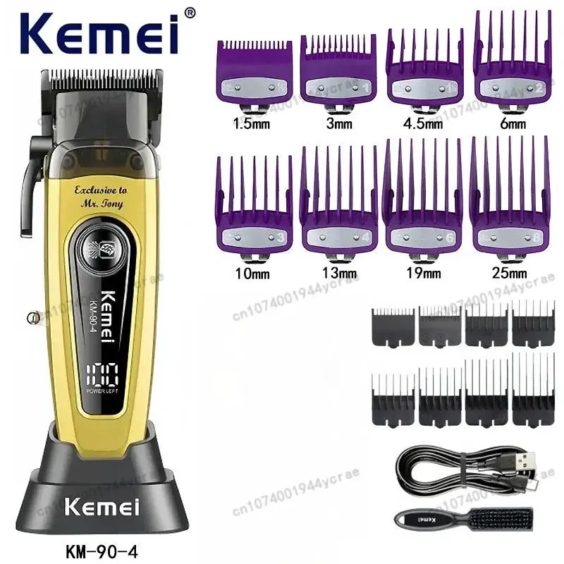 Kemei Cordless Hair Clipper | Brushless Motor | 90Min Battery Unisex