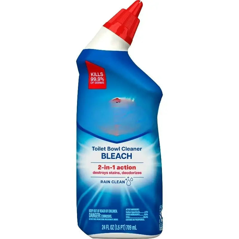 Toilet Bowl Cleaner | Bleach Powered | Rain Clean | 24 Fl Oz