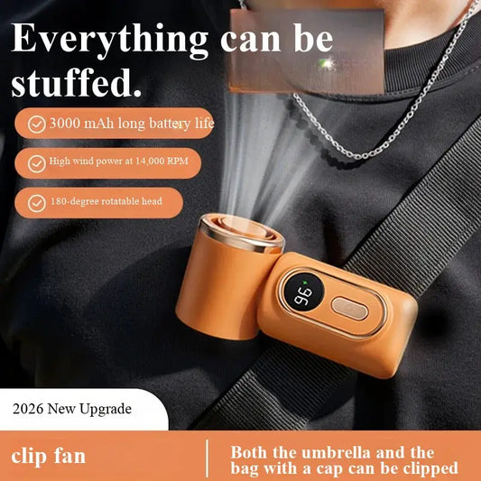 2026 new style mini portable high-speed handheld fan with stepless speed regulation, 100 levels, powerful outdoor small fan from PriceLows™