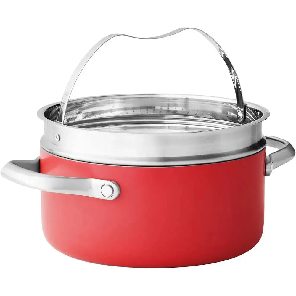 11-Piece Ceramic Cookware Set, Red, 23x15x11 from PriceLows™