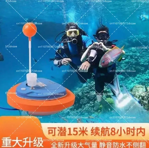 Diving Snorkel Equipment with Mobile Ventilator Support Up to 10M Depth, 2.7-5H Underwater Snorkel for Winter Ice Diving from PriceLows™