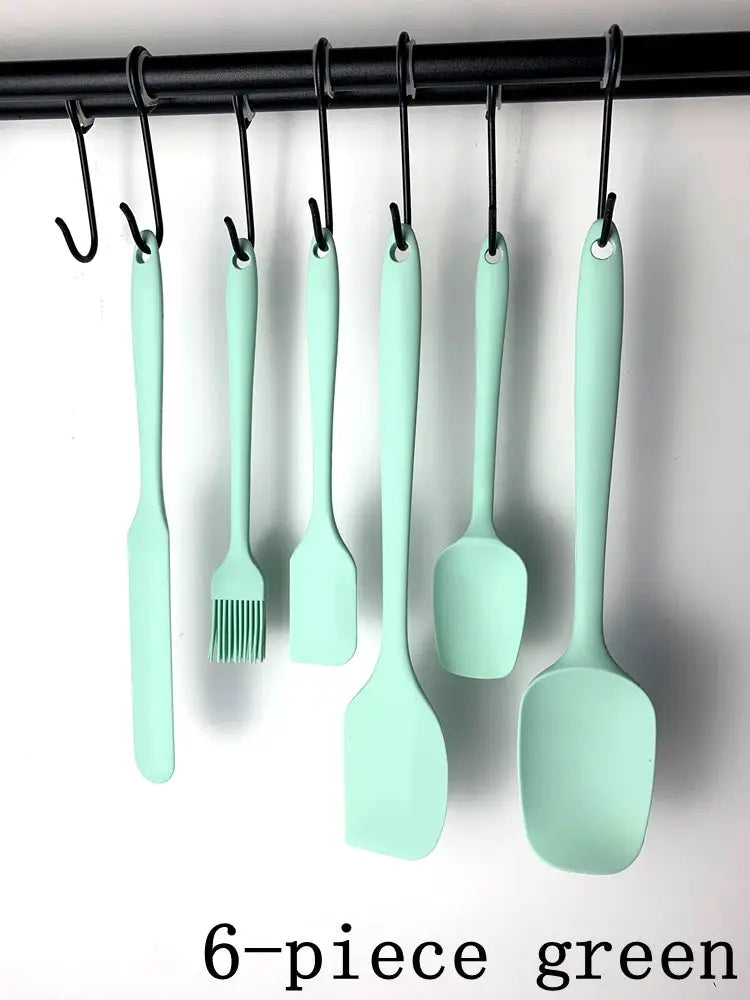 6pc Silicone Spatula set for baking-cake frosting kit with brush, non-stick scrapers & cream spreads | cute kitchen gadgets from PriceLows™