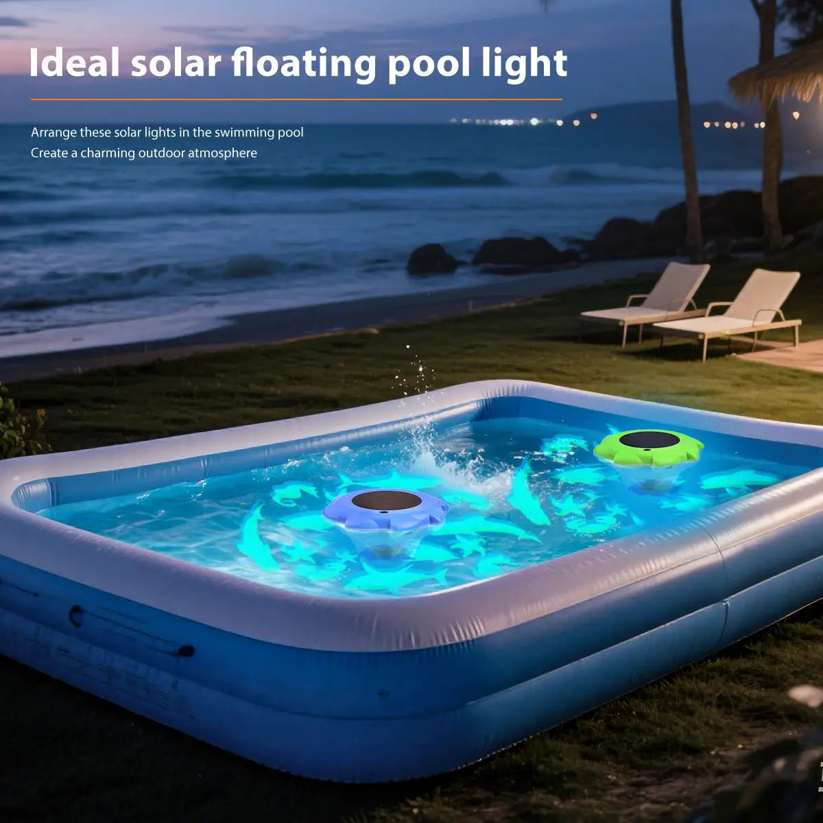 Solar Pool lights IP68 Waterproof Solar-Powered Floating Pools Light for Bathtubs Ponds Pool Parties Water Decorations from PriceLows™