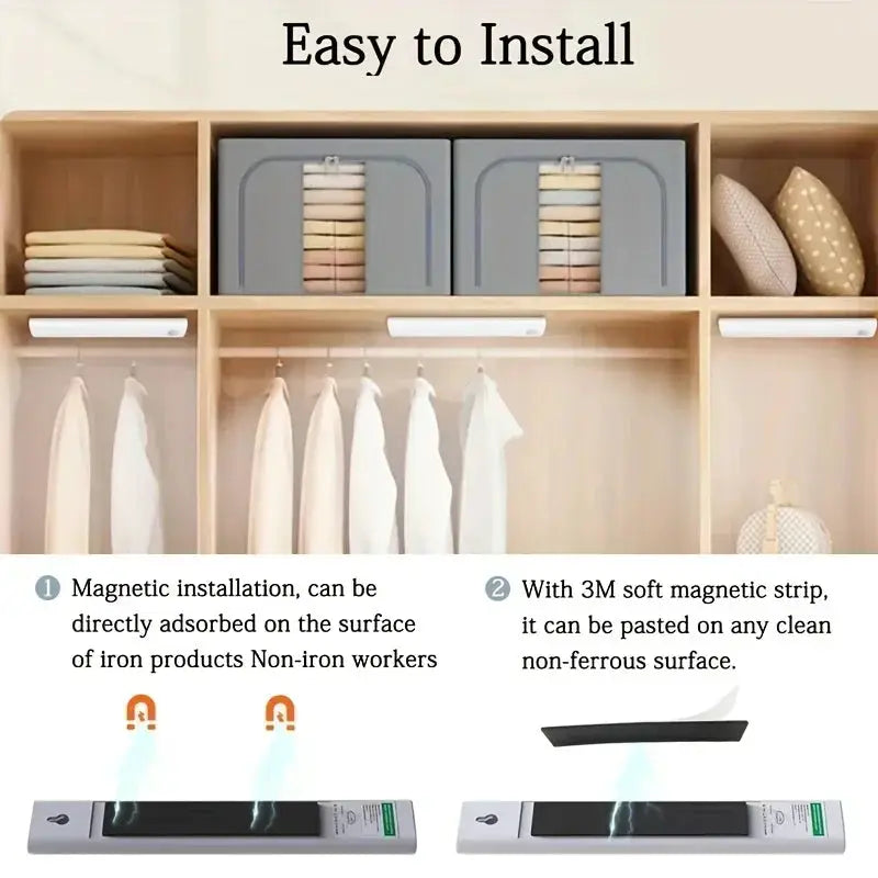 Under Cabinet Lights 1/3/5/6pcs, Motion Sensor Rechargeable Battery Operated 2 Colors LED Light for Closet, Kitchen, Bathroom from PriceLows™