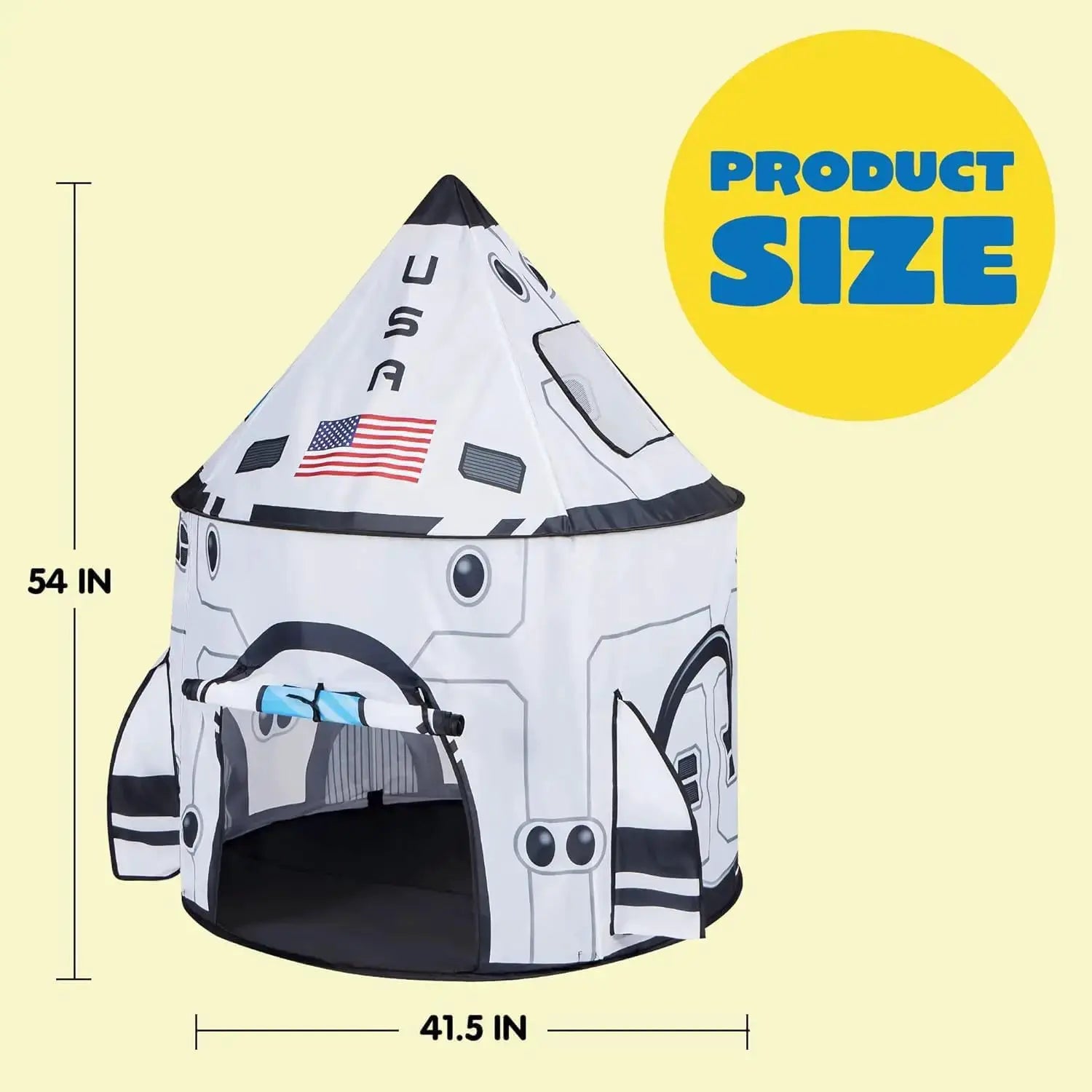 JOYFY Rocket Ship Play Tent Pop up Play Tent for Kids Indoor Outdoor Spaceship Playhouse Tent Set from PriceLows™