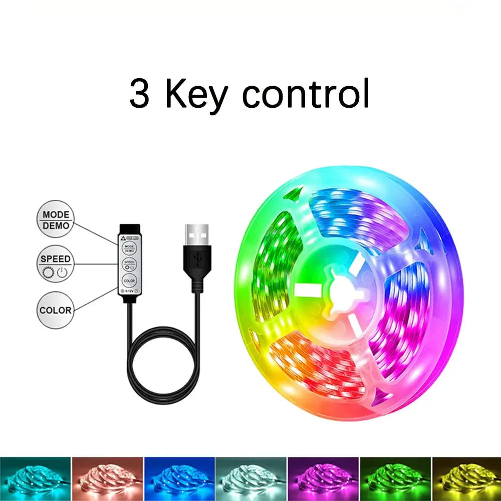 1-40m LED Strip Lights for Room Decoration, APP + 44-Key Remote Music Sync, 5V USB RGB Flexible Tape for TV Backlight from PriceLows™