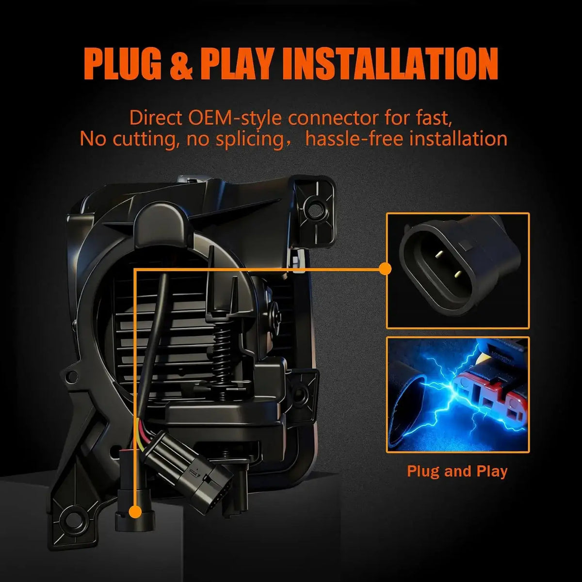 LED Fog Light Assembly | Dot Certified | Black Housing | 2013 2021 Ram 1500