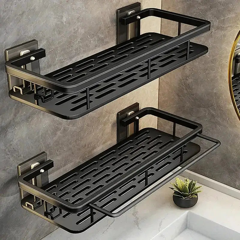 Bathroom Shelf & Kitchen Storage Organizer – Aluminum Alloy Shampoo Rack, Shower Shelf, No Drill Toilet & Bath Accessories. from PriceLows™