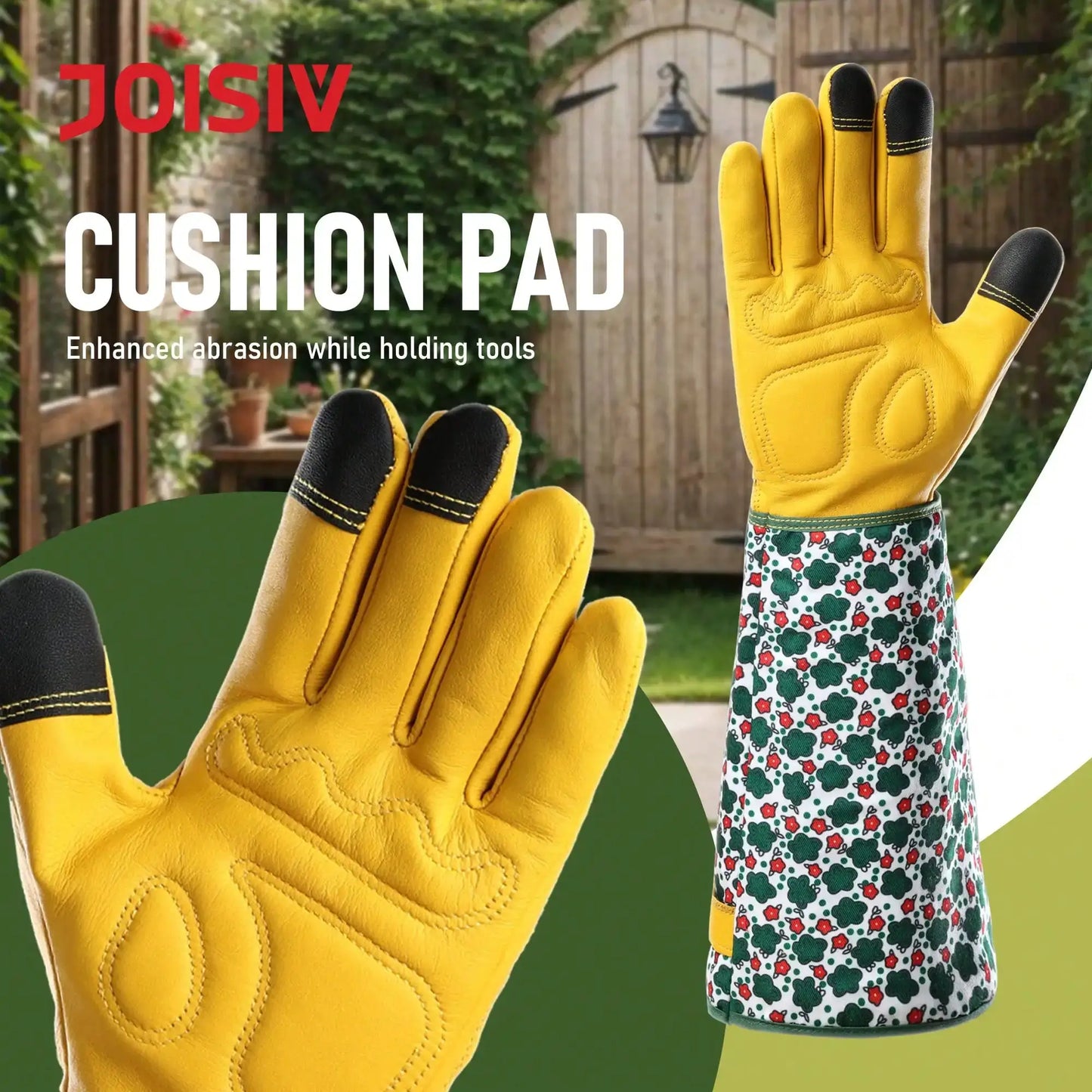 1 Pair Women's Long Garden Gloves – Fashionable Rose Gardening Gloves, Thorn Resistant, Durable & Comfortable Protective Gloves For Pruning, Planting, Outdoor Work, Flower Care from PriceLows™