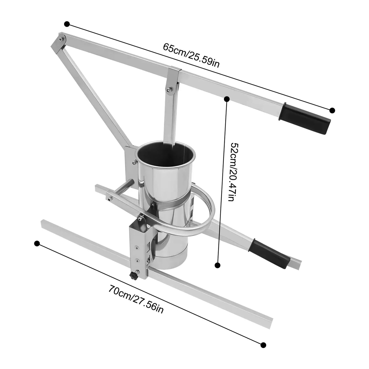 201 Stainless Steel Manual Meatball Maker 3 Size Molds Adjustable Height Large 5.51lbs Barrel, Ideal for Home and Commercial Use from PriceLows™