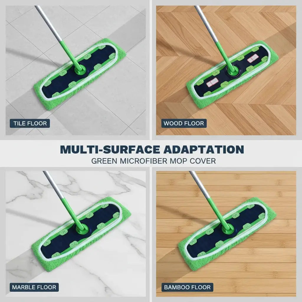 JINYUDOME 3Pcs Microfiber Mop Pads Reusable for Swiffer XL Sweeper Green Washable Dry Wet Mopping 17*5" Floor Cloths from PriceLows™