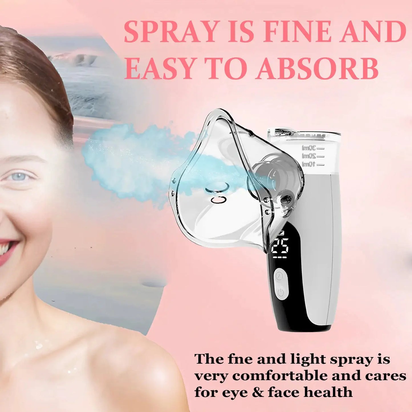 Portable Facial Steamer | Nano Mist Generator | USB Powered | Mini Beauty Sprayer