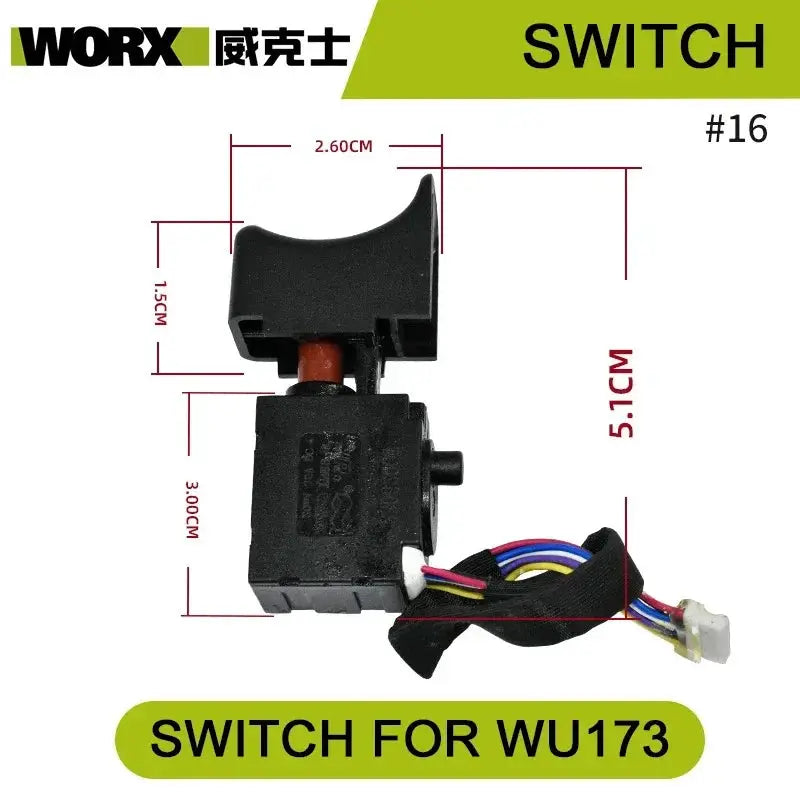 Orginal new Switch Driver motor reducer casing toothed wheel shell chuck parts for WORX WU173 Electric screwdriver from PriceLows™