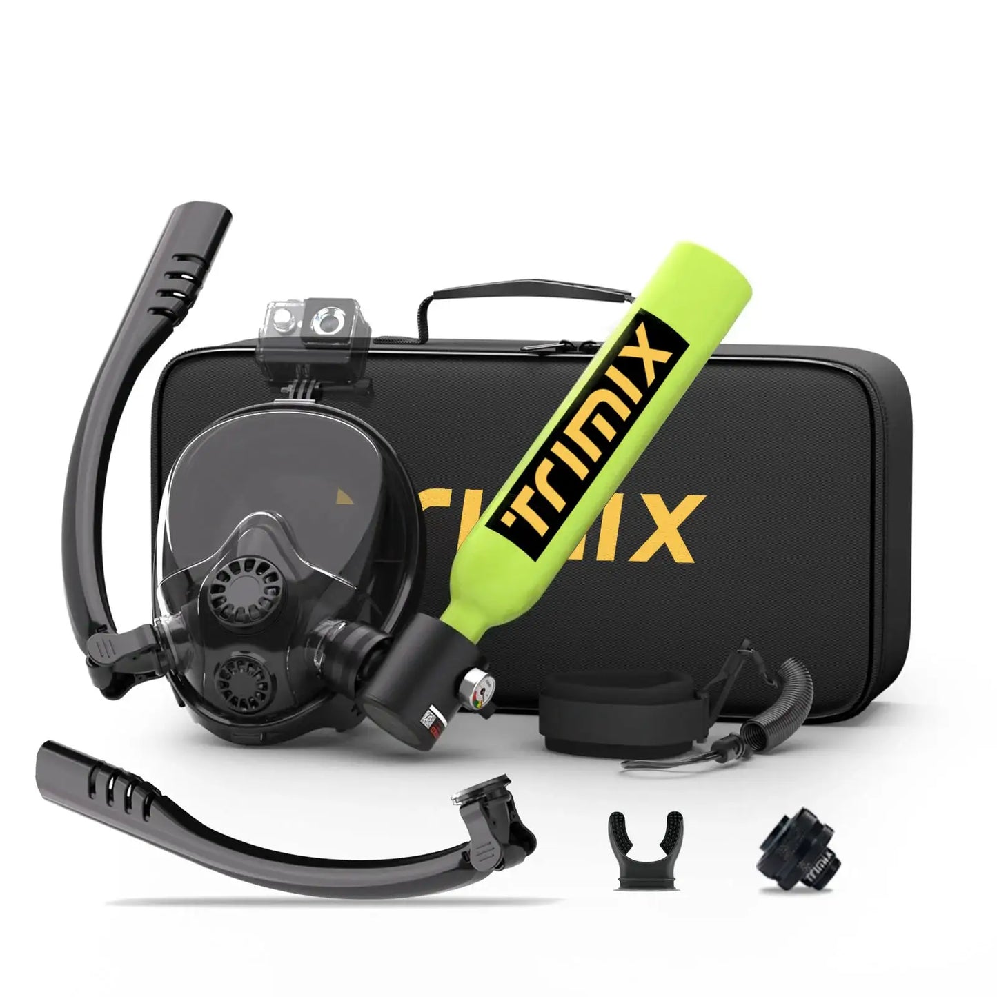 TRIMIX Mini Scuba Lung Tank 0.5L With Snorkeling Mask Support Up to 10 Minutes Underwater Breathe 5 Meter Depth from PriceLows™