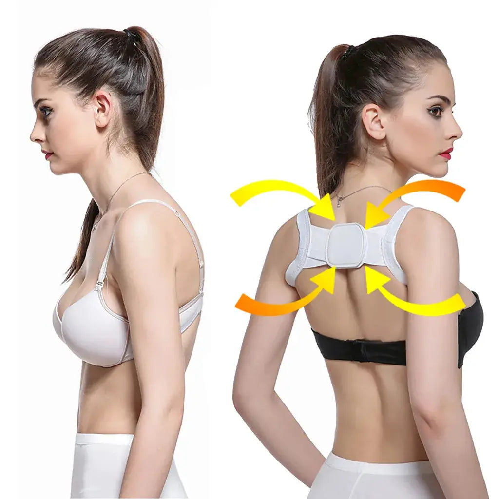 Posture Corrector Belt | Adjustable Cloth Support | Shoulder Lift | Free Size