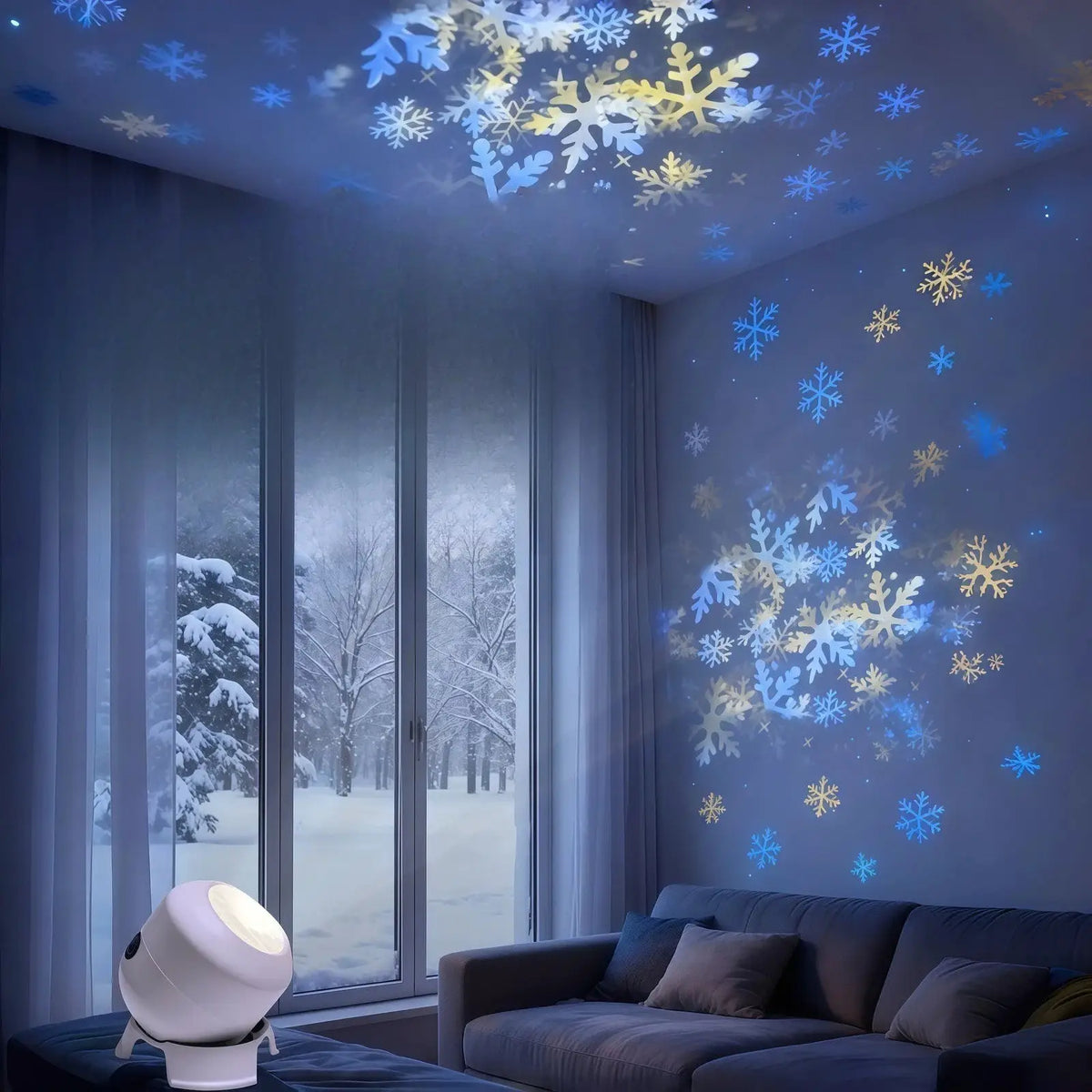 Christmas Projection Night Light | Wall Ceiling Display | Plug In | Holiday