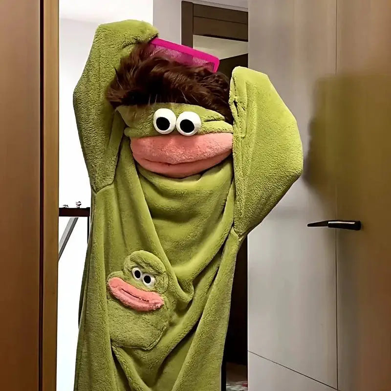 Hot Big Mouth Monster Cute Funny Onesie Pajamas Thickened Coral Fleece Homewear For Couples Men Women Autumn Cartoon Pajamas from PriceLows™