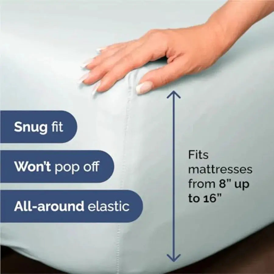 7 Pcs Sheet Set - Comfy, Breathable and Cooling - Soft Hotel Luxury Bedding for Women, Men,,Teens and - 1 Flat and 2 Fitted She from PriceLows™